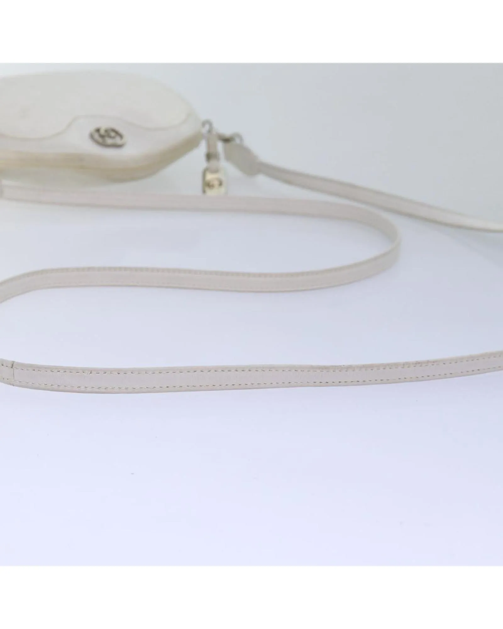 White Micro GG Supreme Shoulder Bag in PVC Leather by Italian Designer