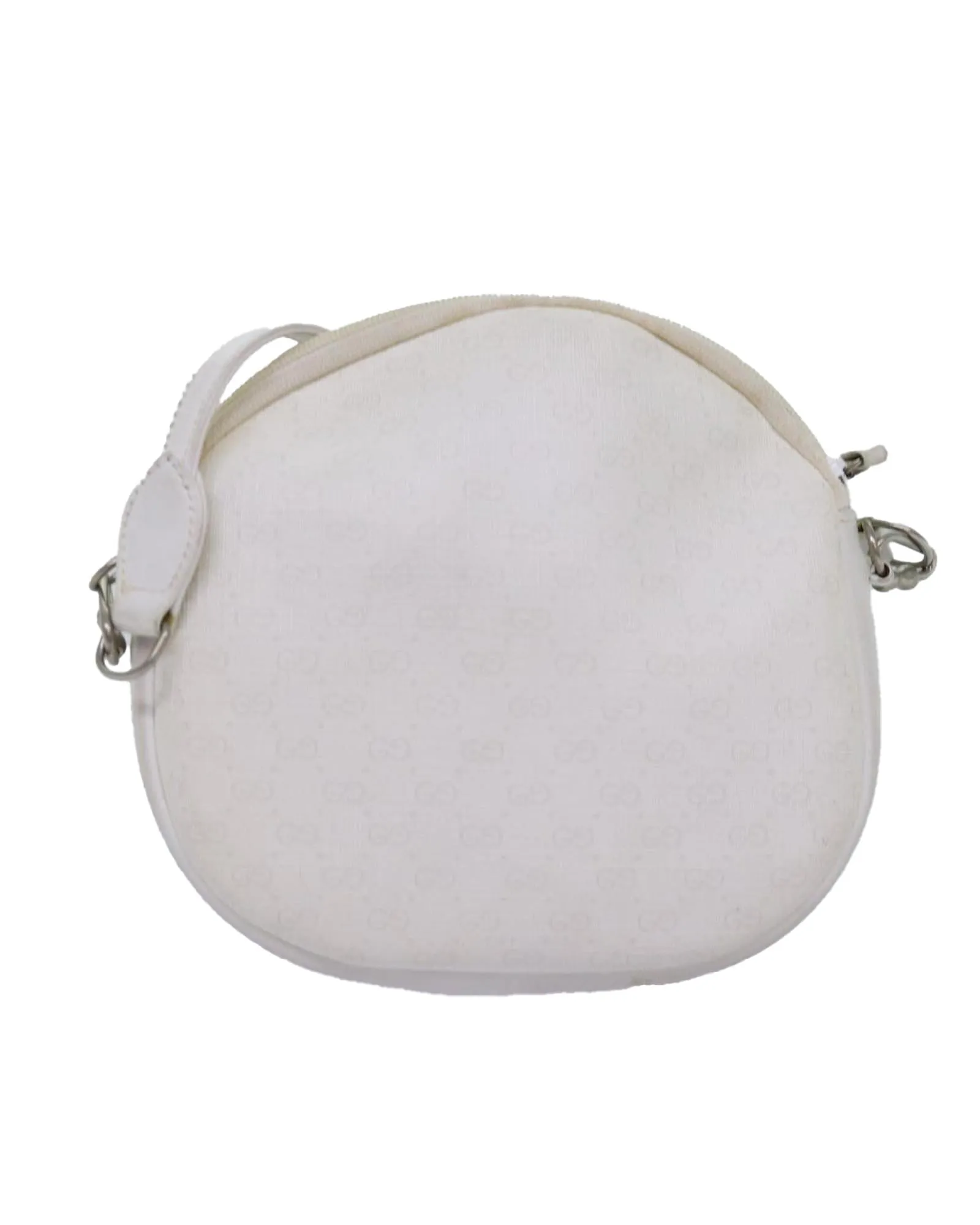 White Micro GG Supreme Shoulder Bag in PVC Leather by Italian Designer