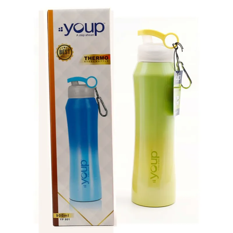 Youp Thermosteel Green and Yellow Color Water Bottle PASSION701 - 700 ml