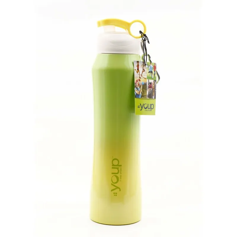 Youp Thermosteel Green and Yellow Color Water Bottle PASSION701 - 700 ml