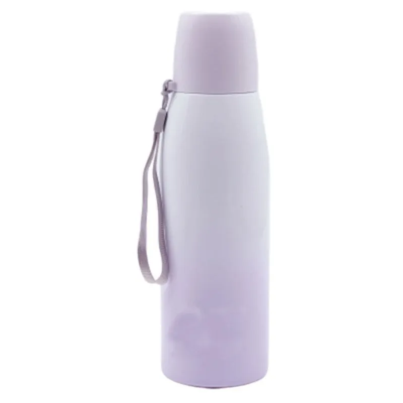 Youp Thermosteel Insulated Mauve Color Water Bottle with cup cap - 500 ml